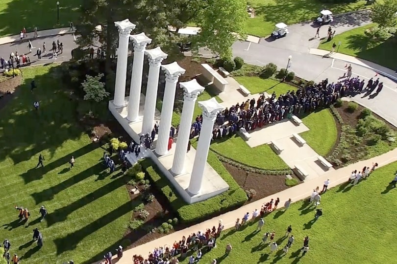 Aerial View of Columns