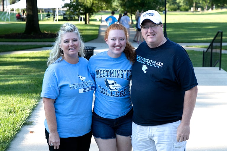 Student with family