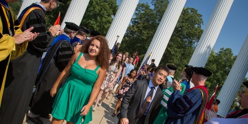 Students at Columns Ceremony