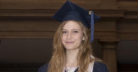 image of student in cap and gown