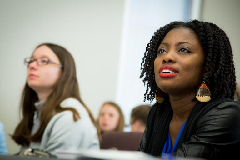 two students in class