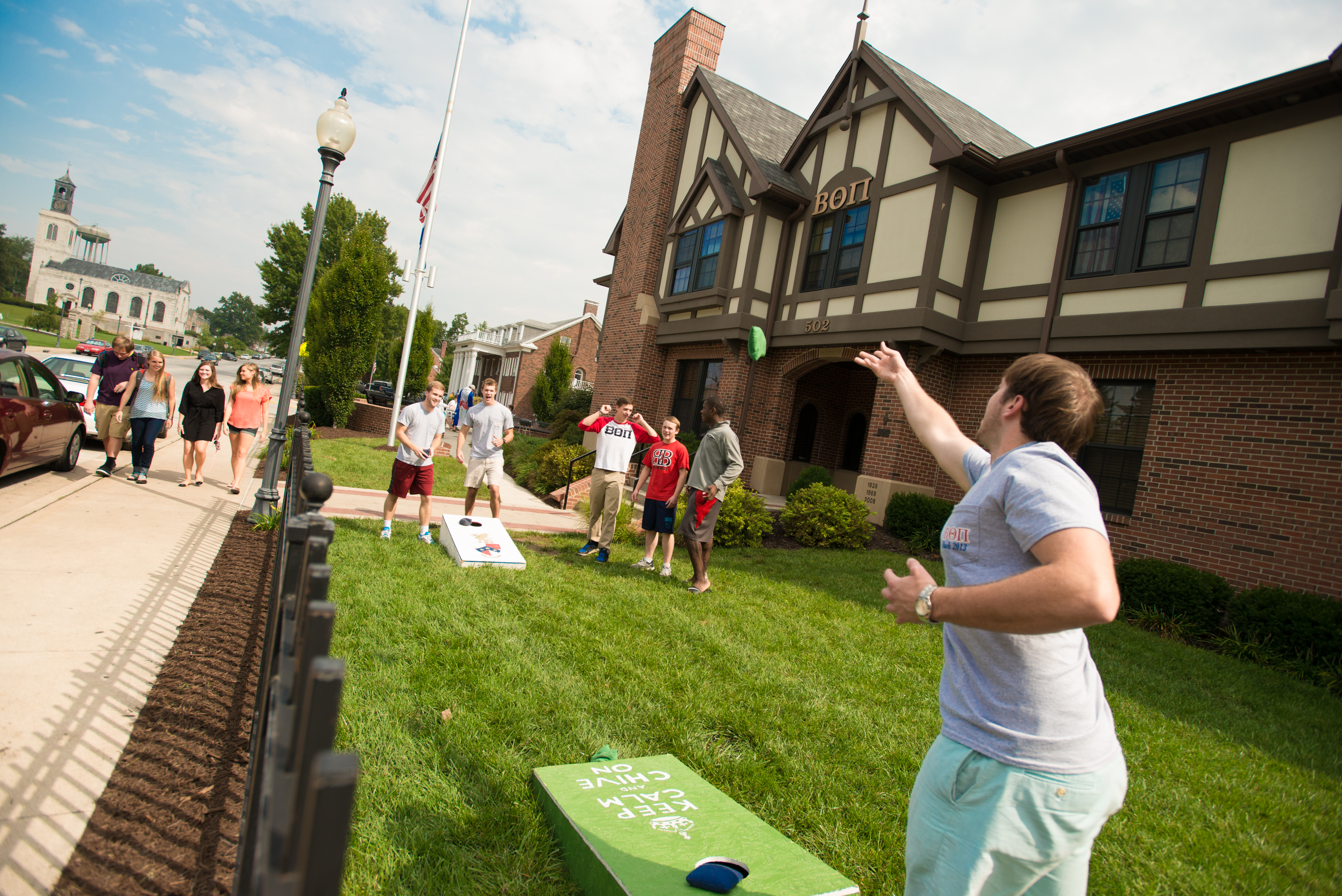 Leadership society students hold a charity event on Westminster’s campus lawn