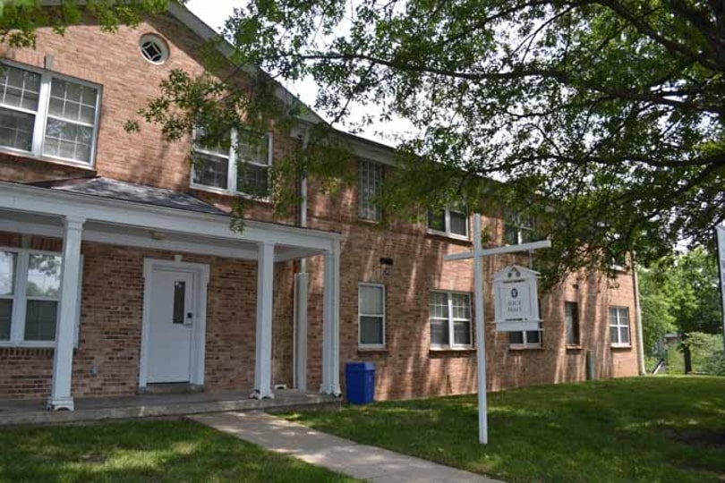 An exterior photo of Westminster College’s Rice Hall first-year residence