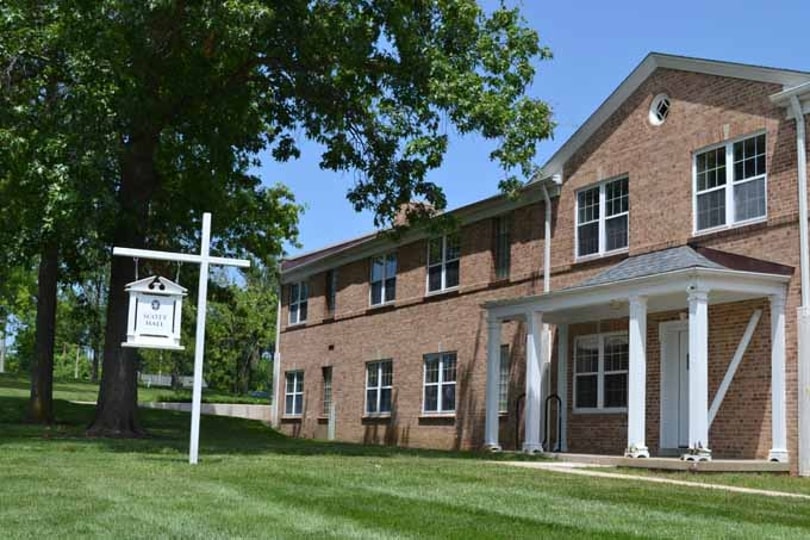 An exterior photo of Westminster College’s Scott Hall first-year residence